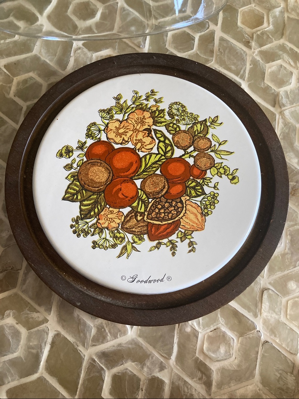 Corningware Vintage 1970's Good Wood Spice of Life 7.5” Tray & Glass Dome - Picture 5 of 8